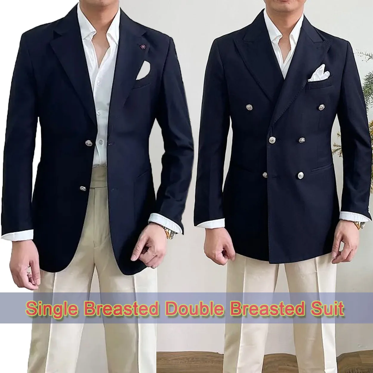NOIR & GOLD Slim Fit Tuxedo Blazer with Gold Buttons